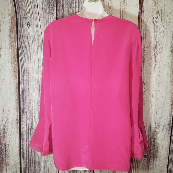 Tory Burch Gabby Ruffle Sleeve Silk Blouse size 8 - Picture 3 of 3